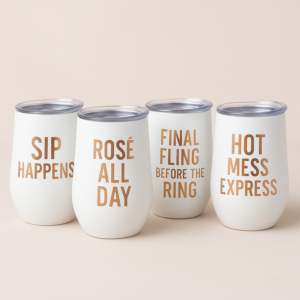 Personalized Stainless Steel Wine Tumblers