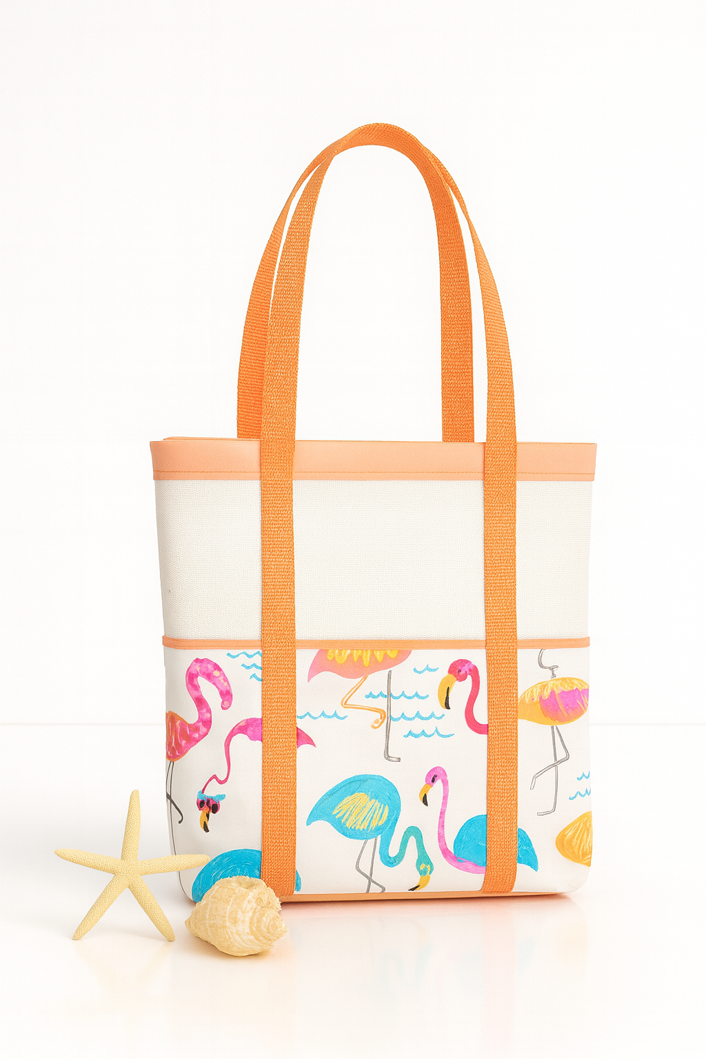 Orange Flamingo Tote