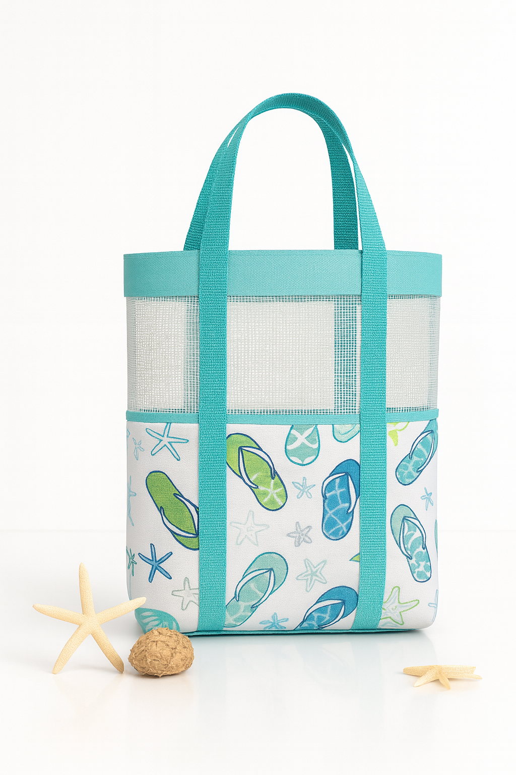 Teal Flip Flop Tote